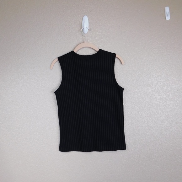 BCBG Max Azria Black Ribbed Tank - Picture 2 of 3